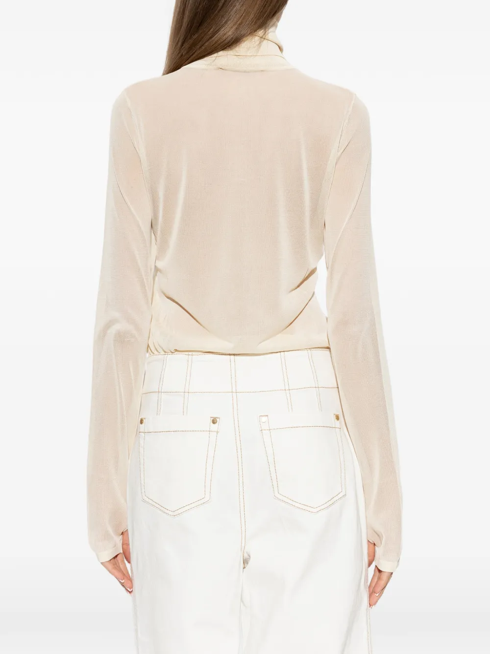 ZIMMERMANN Top met col Beige