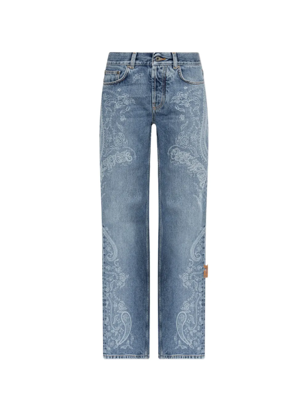 Off-White paisley-print jeans - Blu