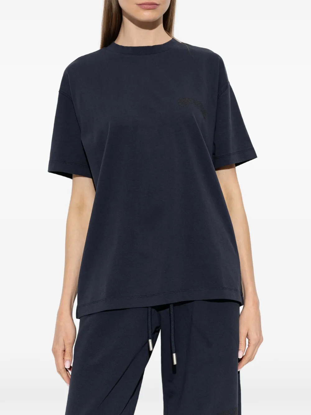 Off-White T-shirt met logoprint Blauw