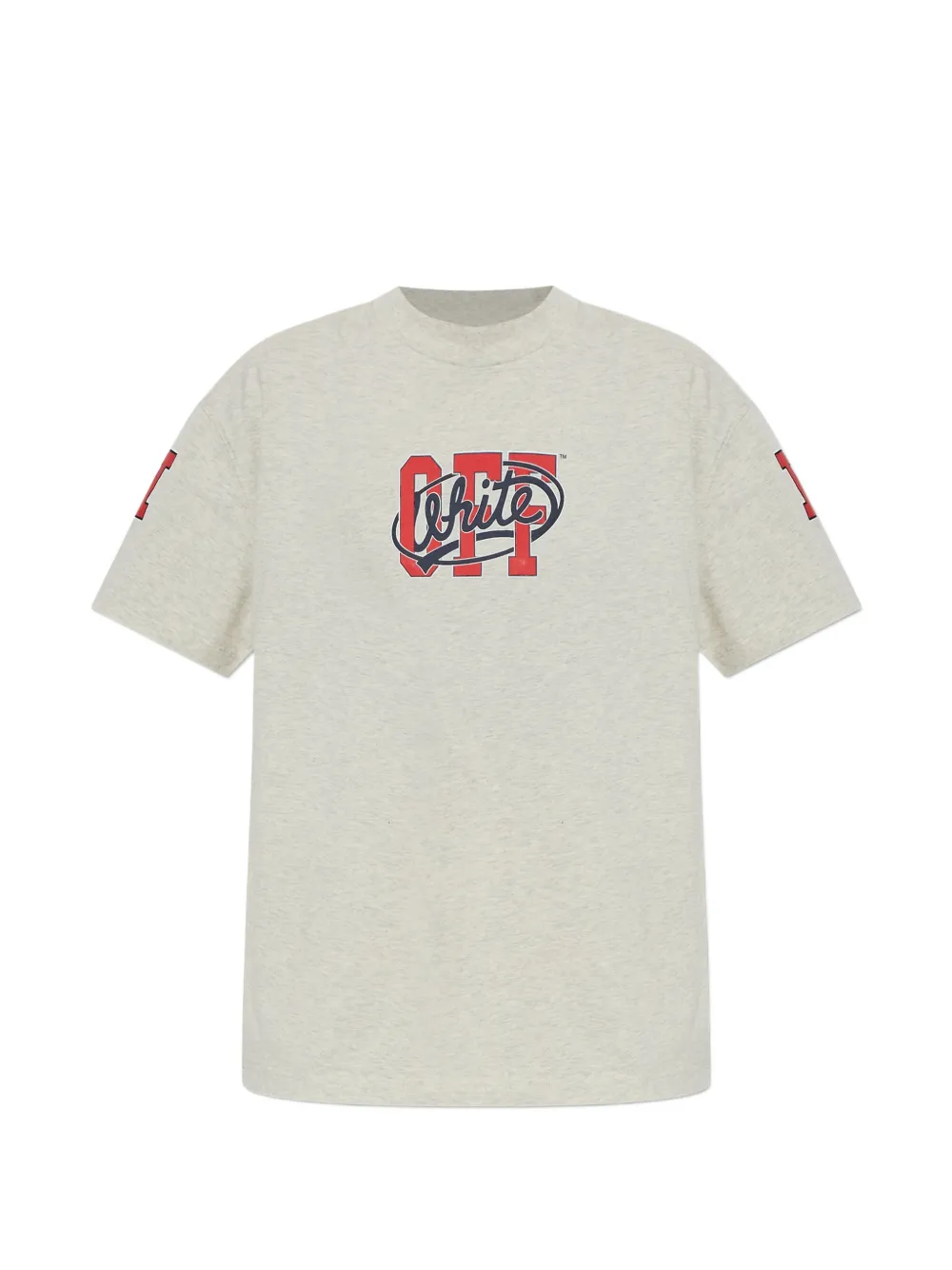 Off-White logo-print T-shirt - Grigio