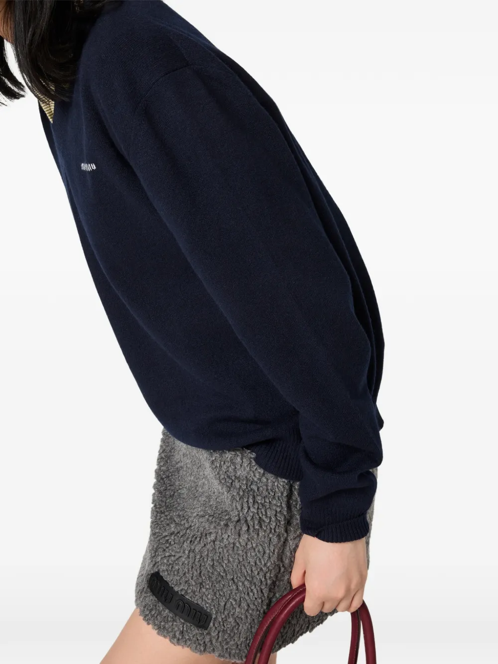 Miu Fleece mini-rok Grijs