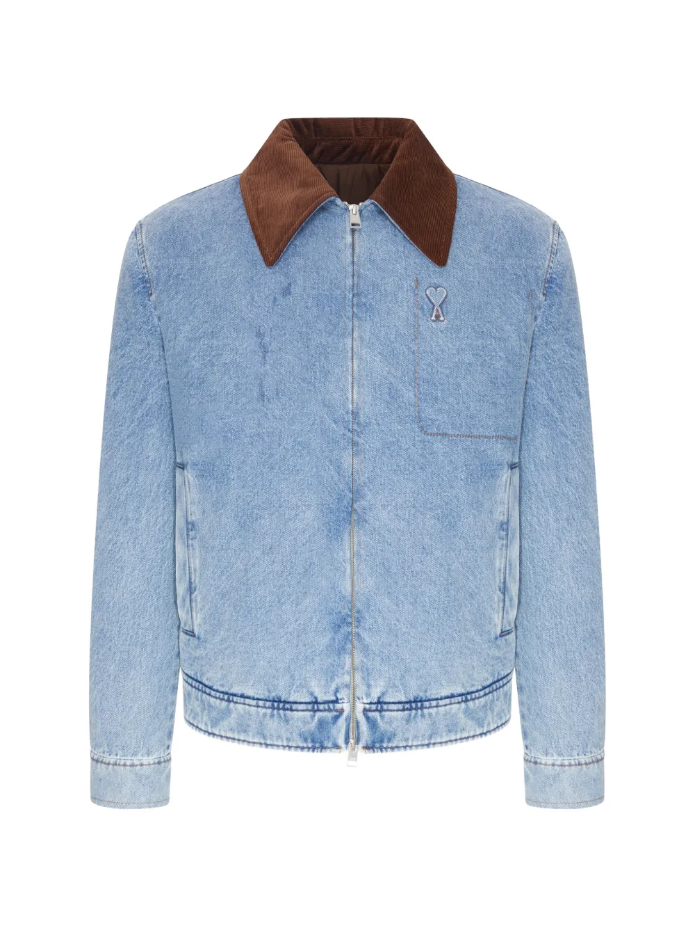 AMI Paris Ami de Coeur denim jacket - Blu