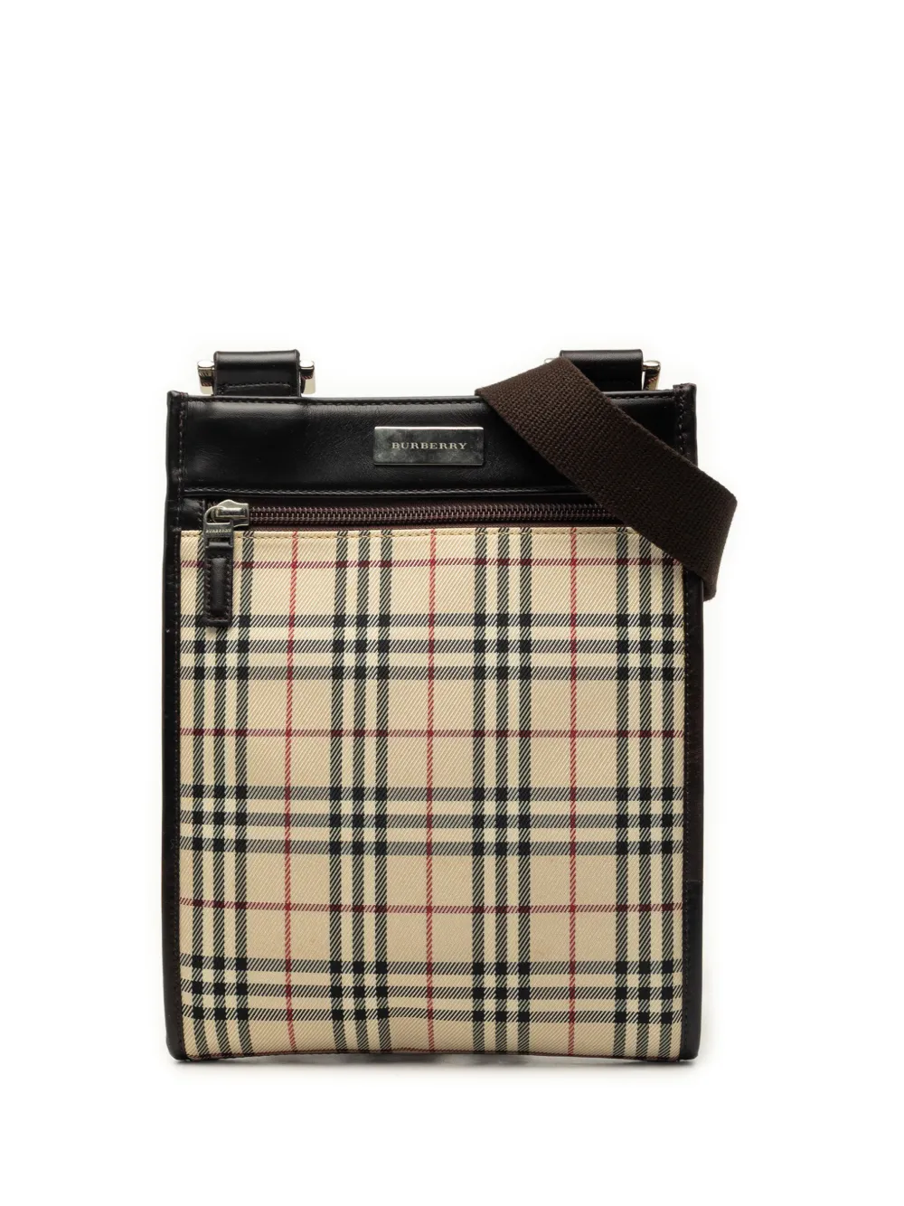 Burberry Pre-Owned 2000-2017 House Check Canvas crossbody bag - Toni neutri