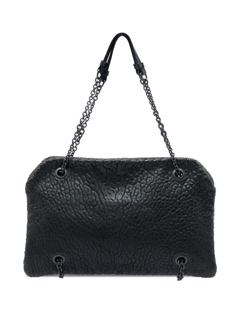 Bottega Veneta Pre-Owned 2012-2026 Textured Leather Whipstitch Duo shoulder bag - Nero
