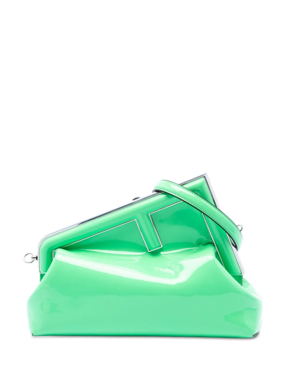 Fendi Pre-Owned 2010-2026 Midi Patent Fendi First crossbody bag - Verde