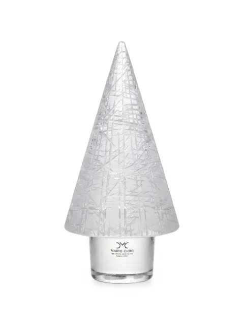 Mario Cioni & C engraved crystal Christmas tree
