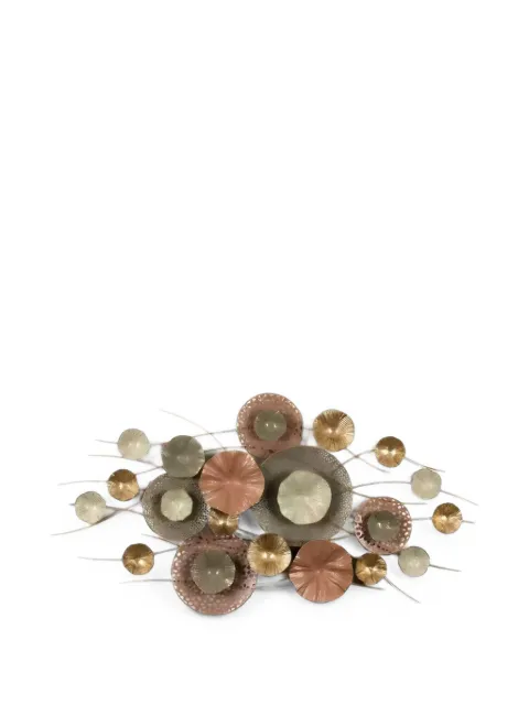 L'OCA NERA floral-motif metal wall decoration