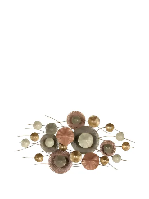 L'OCA NERA floral-motif metal wall decoration