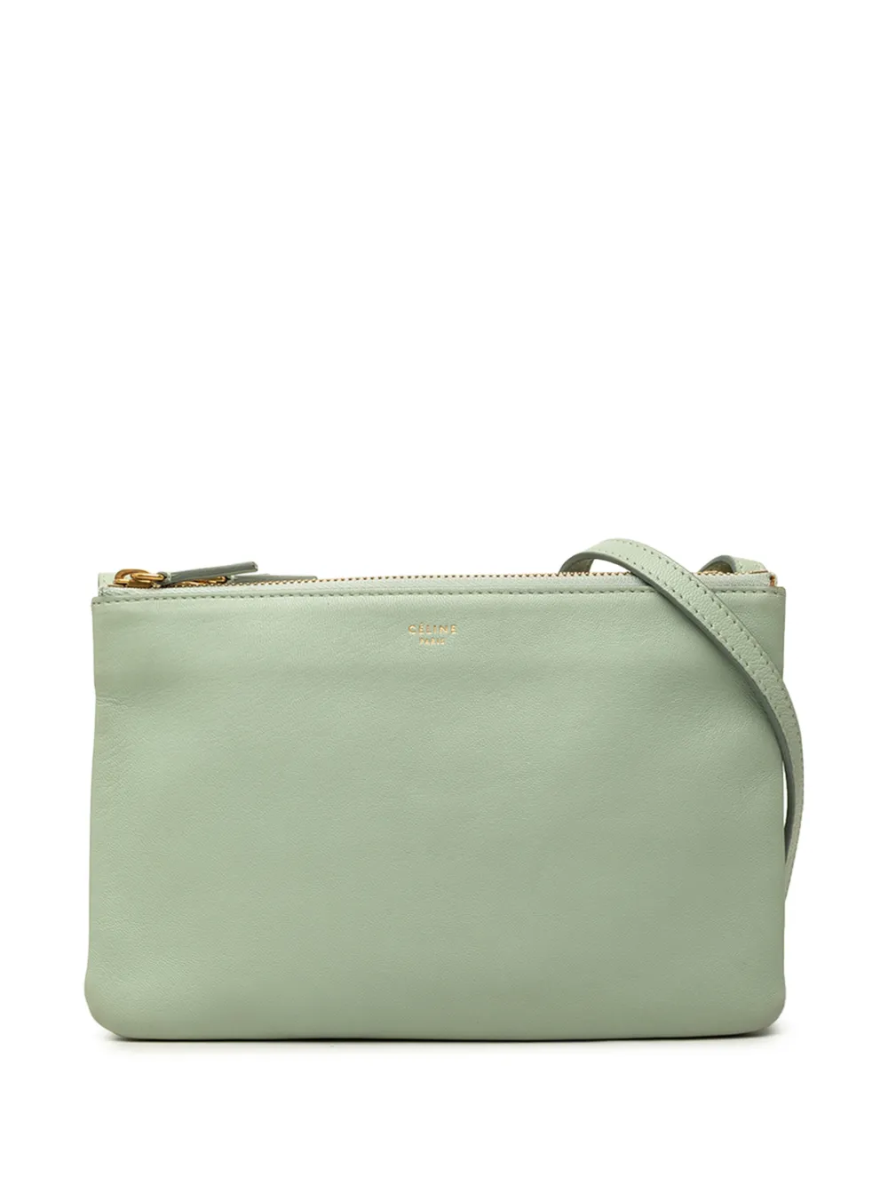 Celine Pre-Owned 2018 Small Lambskin Trio crossbody bag - Verde