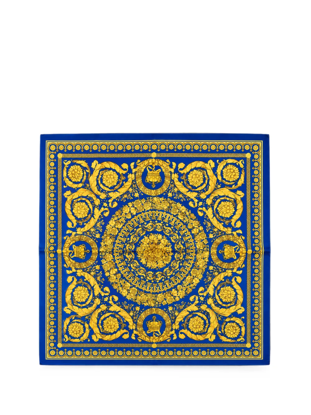 Versace Barocco silk scarf - Blu