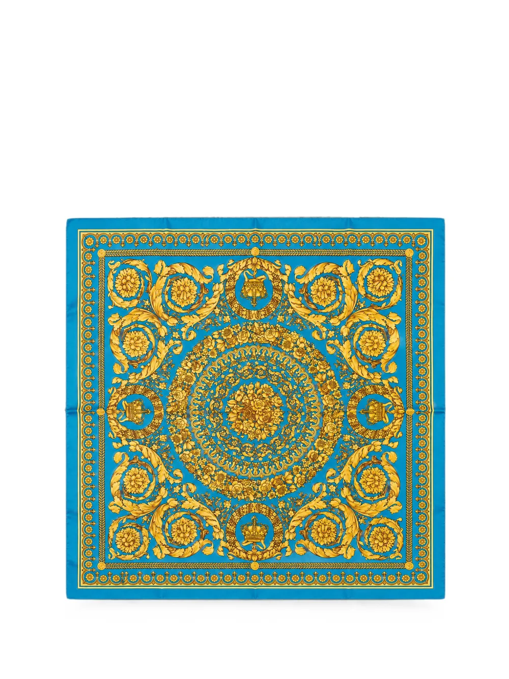 Versace Barocco silk scarf - Blu