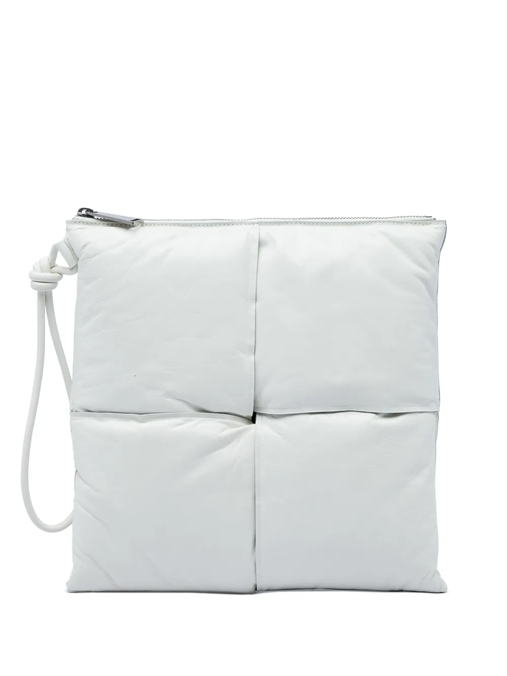 Bottega Veneta Pre-Owned 2012-2026 Nappa Maxi Intrecciato Padded Square Wristlet Pouch clutch bag - Bianco