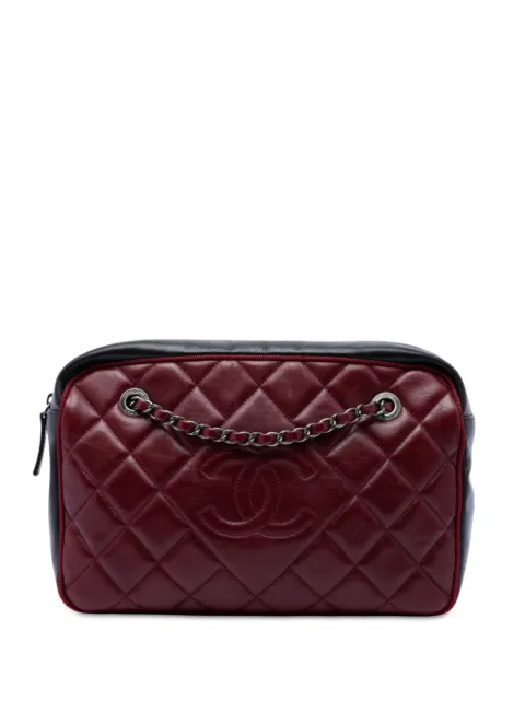 CHANEL Pre-Owned 2015-2016 Large Bicolor CC Diamond Quilted Calfskin Ballerine Camera Bag crossbody bag