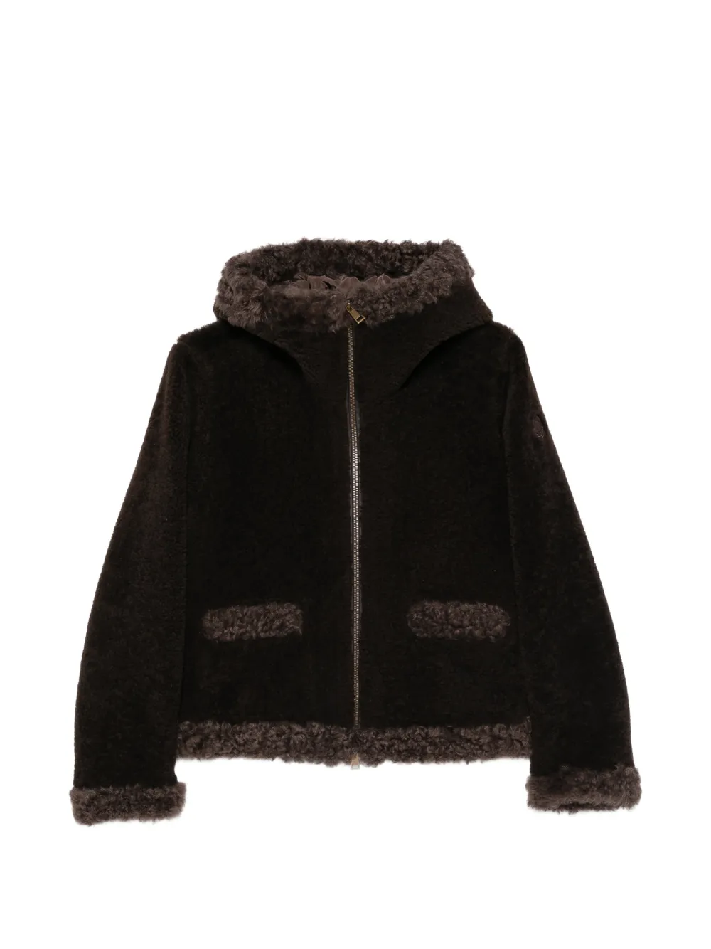 Moncler shearling-trim hooded jacket