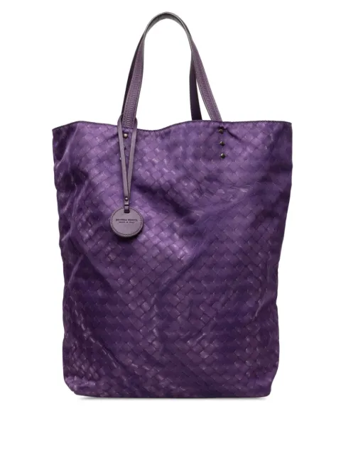 Bottega Veneta Pre-Owned 2012-2026 Nylon Intrecciolusion Vertical tote bag