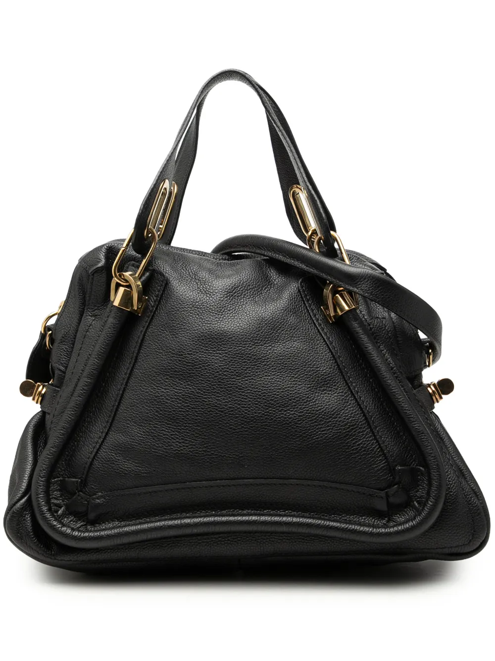 Chloé Pre-Owned 2013 Medium Pebbled Leather Paraty satchel - Nero