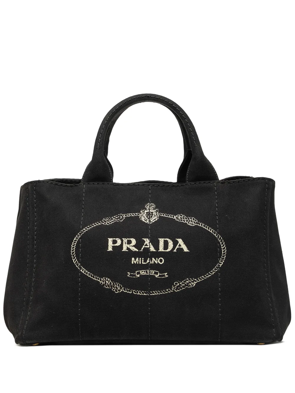 Prada Pre-Owned 2013-2026 Canvas Canapa Logo Tote satchel - Nero