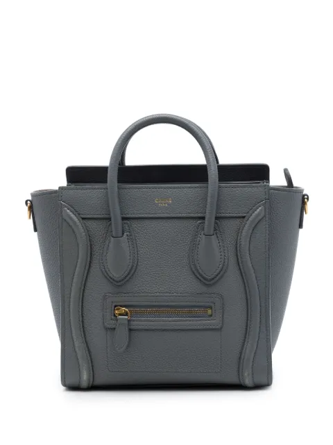 Celine Pre-Owned 2020 Nano Grained Calfskin Luggage Tote satchel