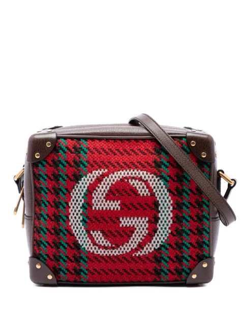 Gucci Pre-Owned 2016-2026 Houndstooth Canvas Soft Trunk crossbody bag