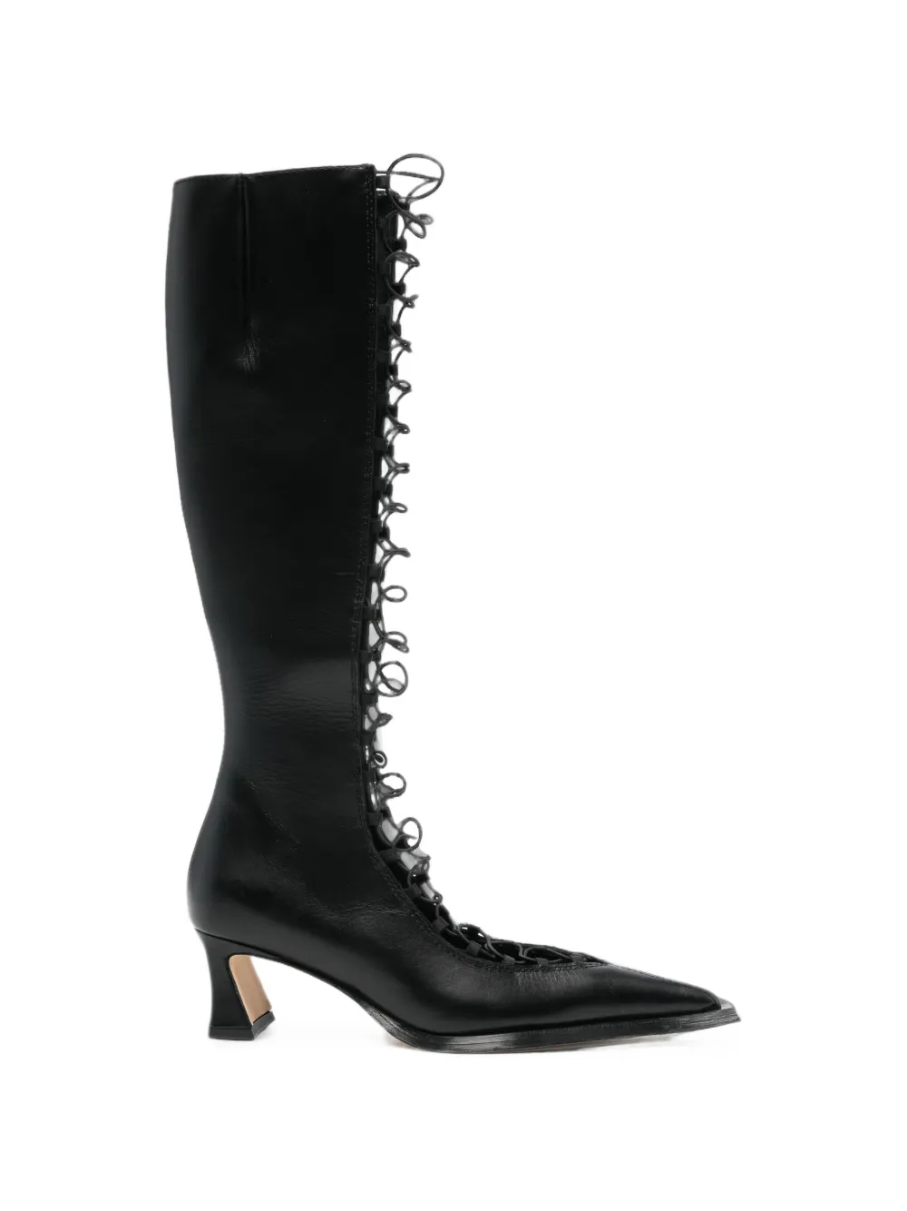 Miista Melinda Lace-up Pointed-toe Boots In Multi