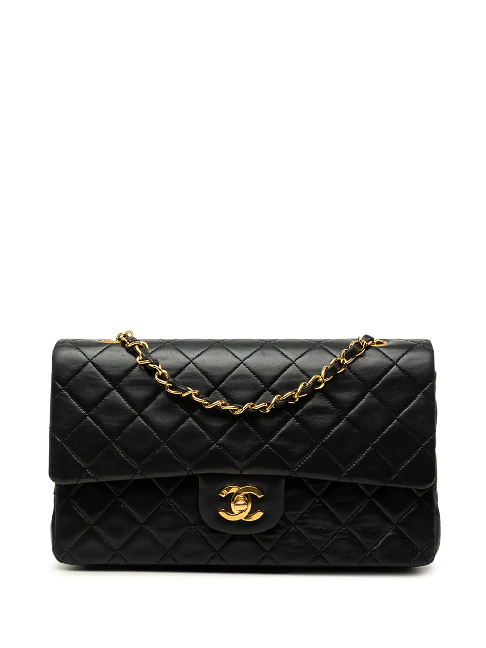 CHANEL Pre-Owned 1989-1991 Medium Classic Lambskin Double Flap shoulder bag - Nero