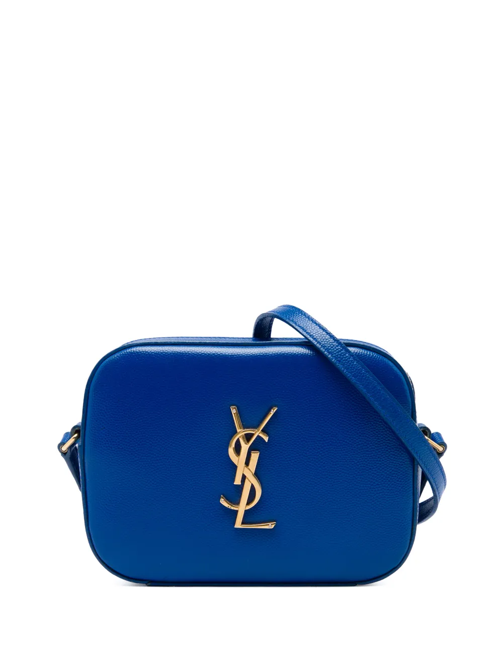 Saint Laurent Pre-Owned 2015 Small Grain De Poudre Classic Monogram Camera Bag crossbody bag - Blu