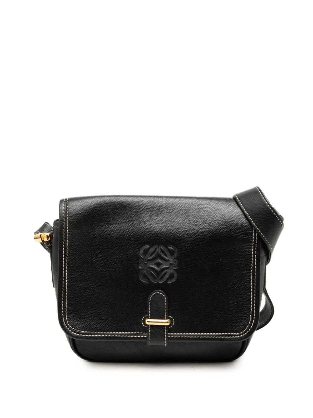 Loewe Pre-Owned 20th Century Leather Anagram crossbody bag - Nero