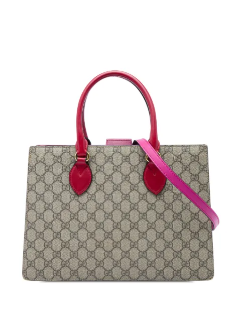Gucci Pre-Owned 2016-2026 GG Supreme Convertible Top Handle Bag satchel