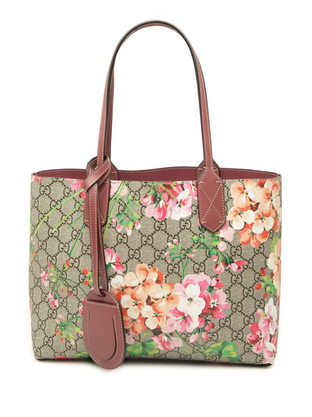 Gucci Pre-Owned 2000-2015 Small GG Supreme Blooms Reversible tote bag - Toni neutri