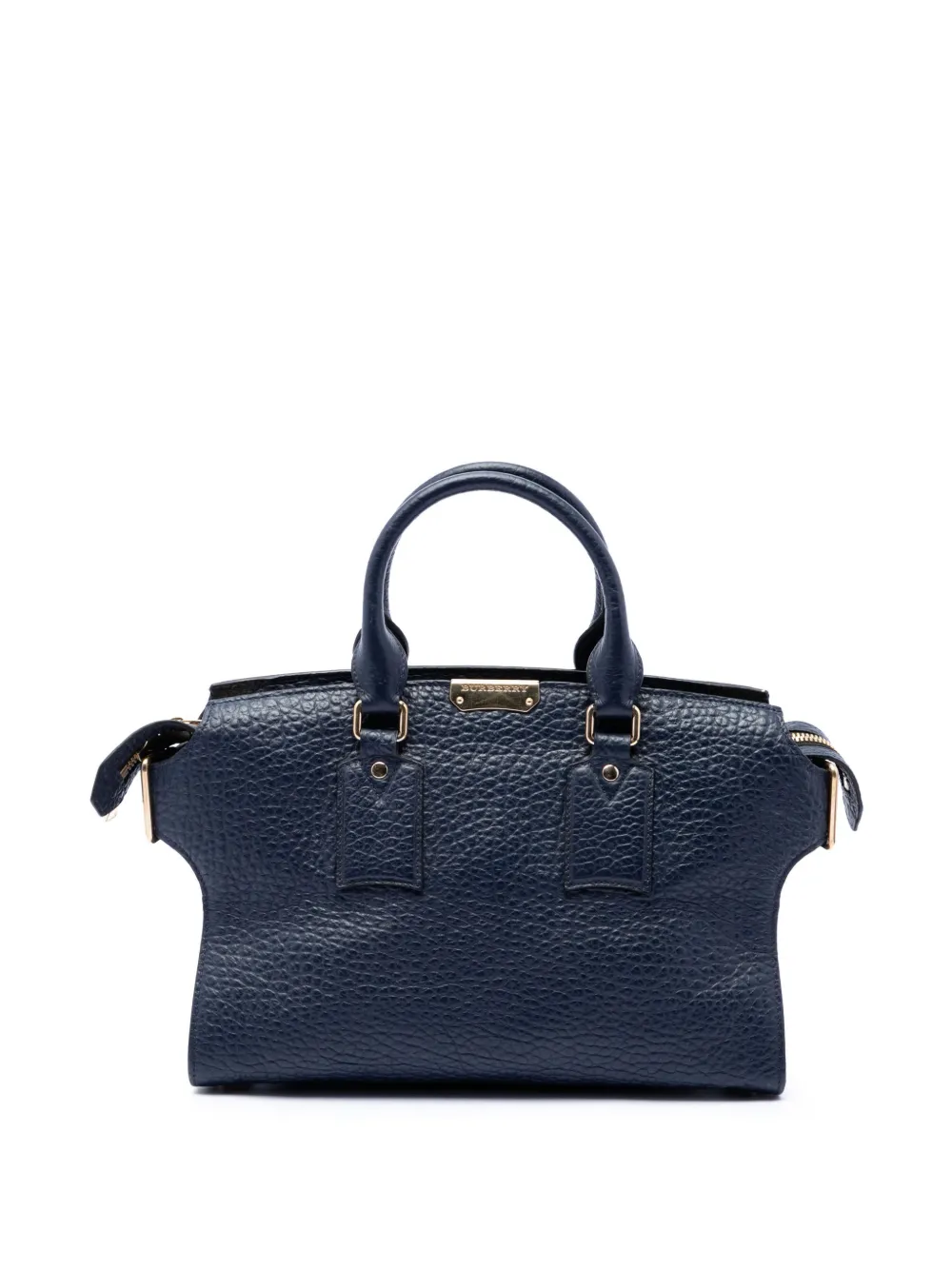 Burberry Pre-Owned 2000-2017 Medium Grained Leather Clifton satchel - Blu