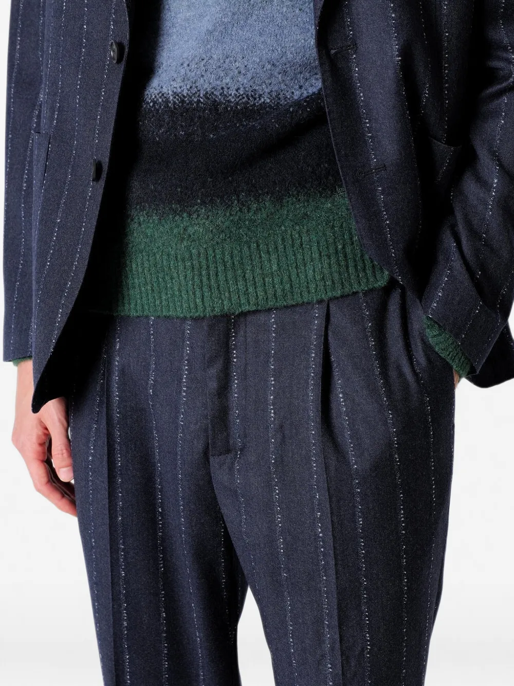 Manuel Ritz Pak met enkele rij knopen Blauw