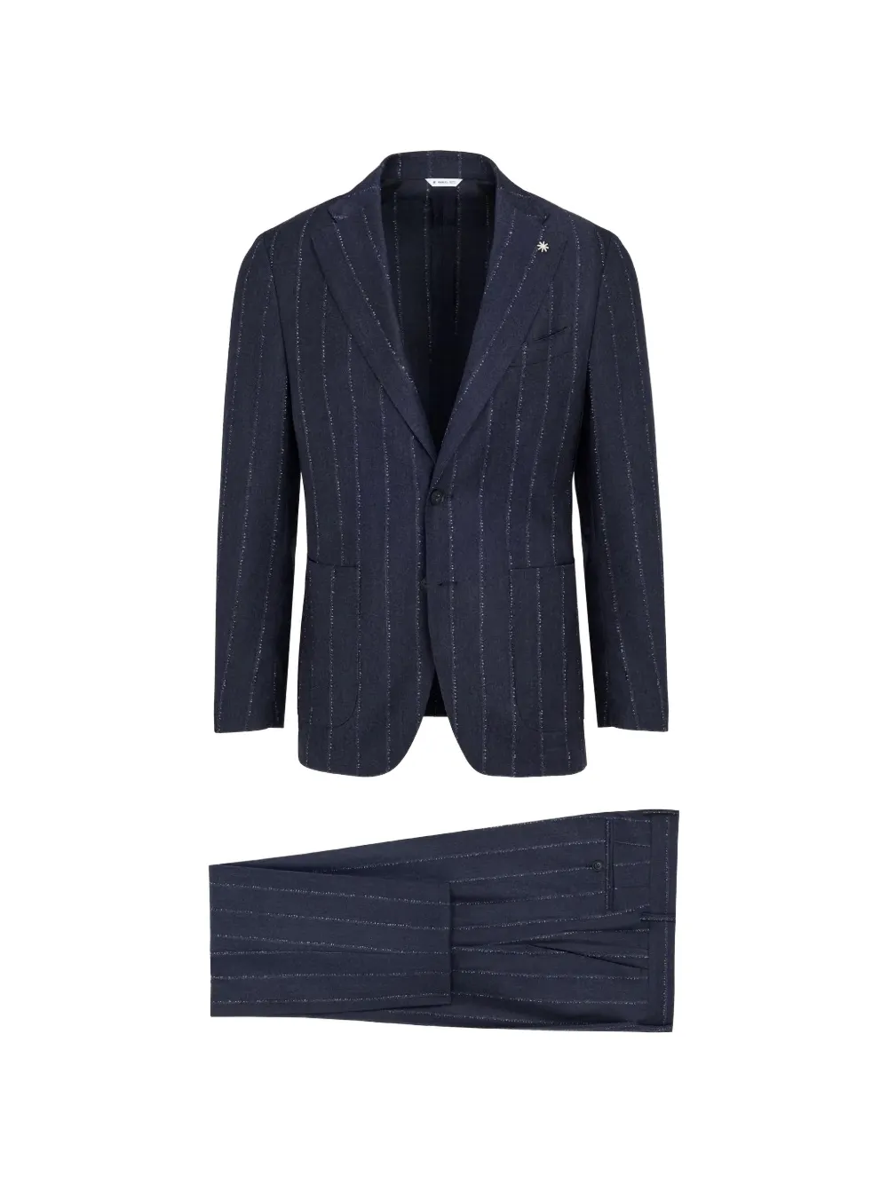 Manuel Ritz pinstripe-pattern single-breasted suit - Blu