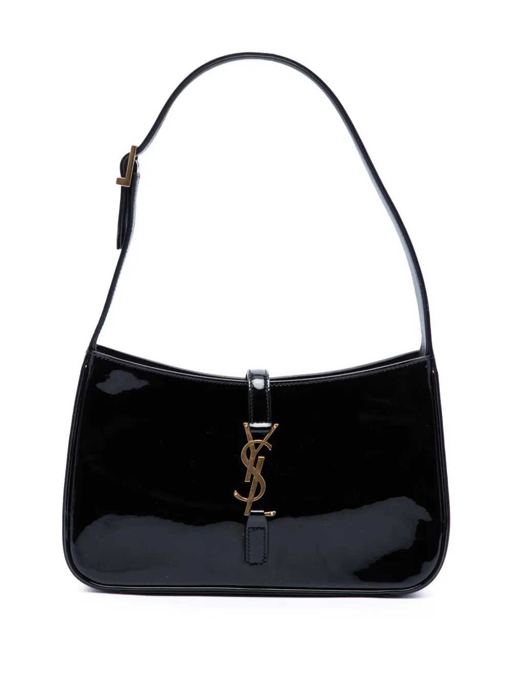 Saint Laurent Pre-Owned 2021 Mini Patent Le 5 a 7 shoulder bag - Nero