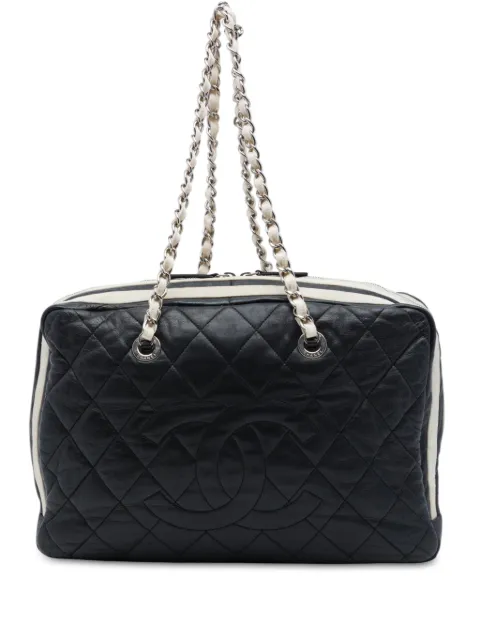 CHANEL Pre-Owned 2009-2010 Paris Venice Quilted Lambskin Lido shoulder bag
