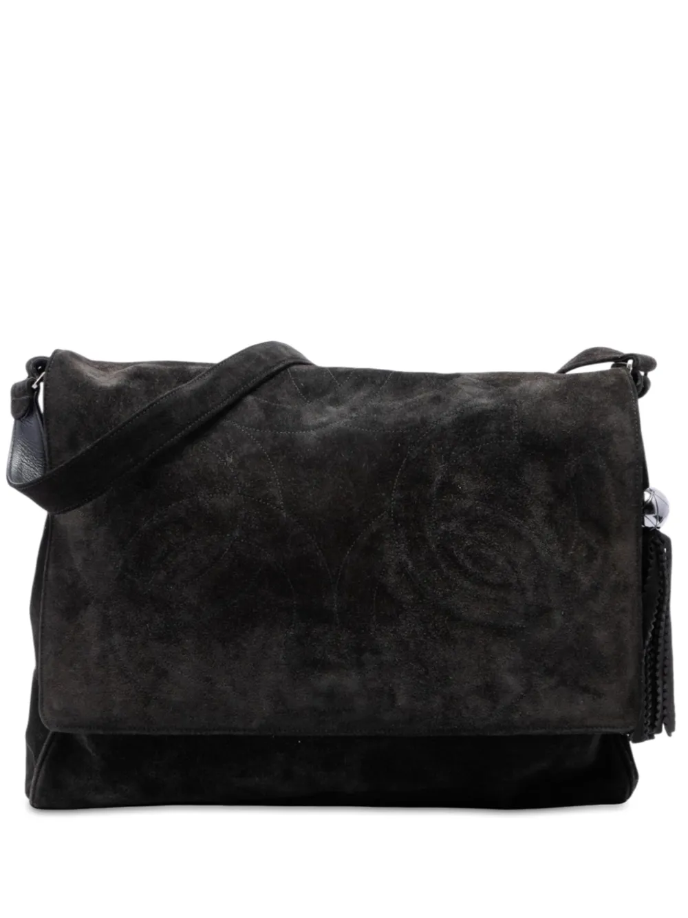CHANEL Pre-Owned 1991-1994 Suede Triple CC crossbody bag - Nero