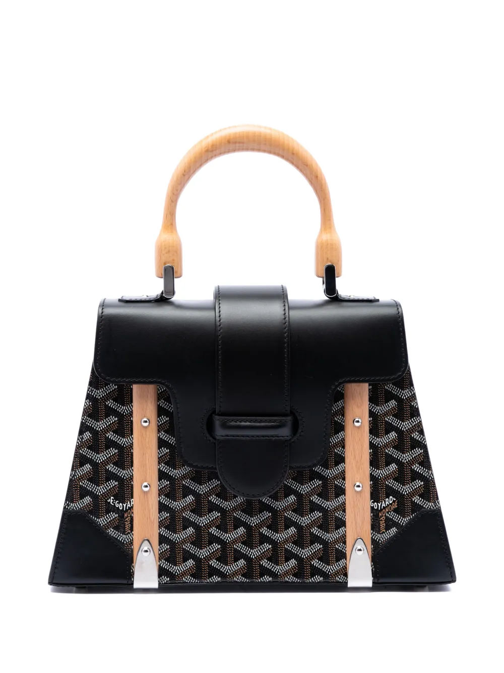 Goyard Pre-Owned 2017 Goyardine Saigon Structured PM satchel - Nero