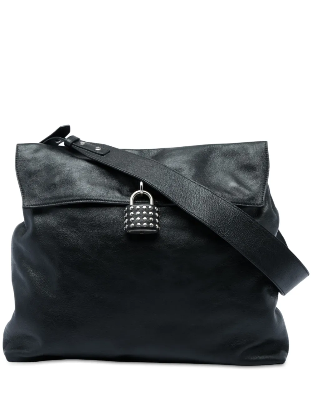 Burberry Pre-Owned 2000-2017 Leather Studded Padlock shoulder bag - Nero