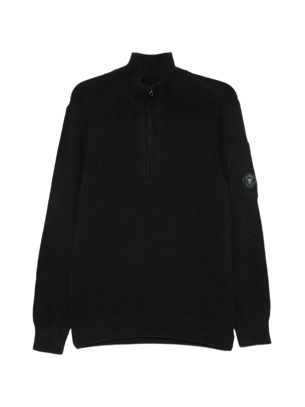 C.P. Company quarter-zip Lens-detail sweater - Noir C.P. Company quarter-zip Lens-detail sweater - Noir