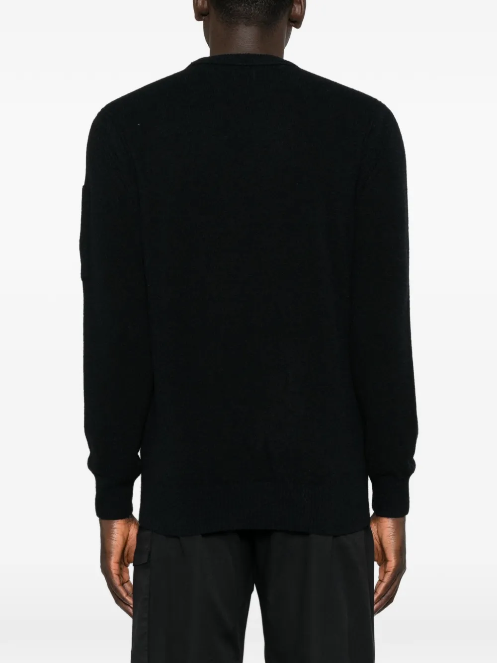 C.P. Company Trui met raglan mouwen en Lens-detail Zwart