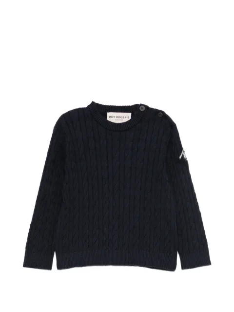 Roy Rogers Kids cable-knit button-fastening sweater