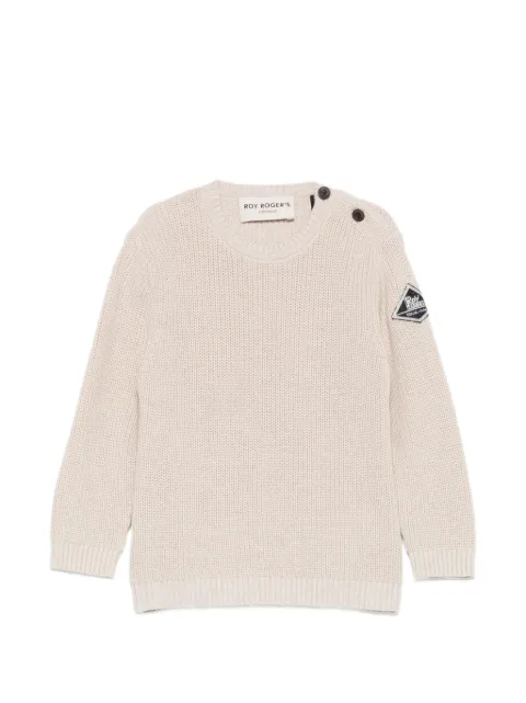 Roy Rogers Kids button-shoulder logo-patch sweater