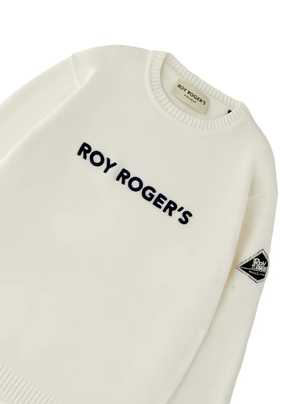 Roy Rogers Kids logo-embroidered sweater Beige