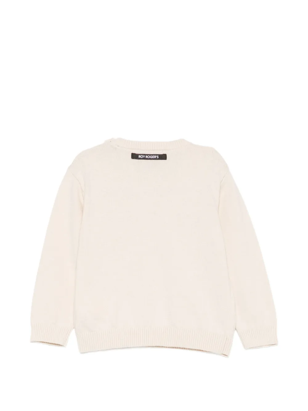 Roy Rogers Kids Trui met knoopsluiting en logo-intarsia Beige