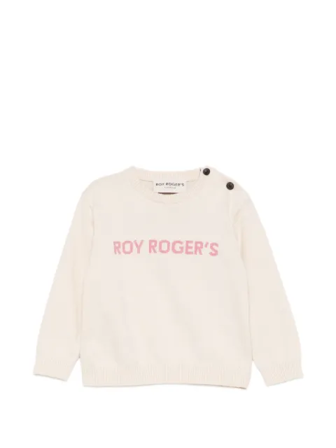 Roy Rogers Kids suéter con botones y logo en intarsia
