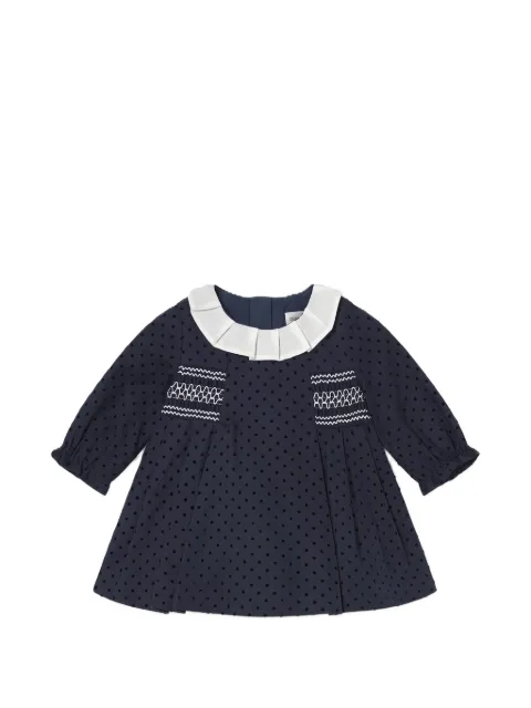 Mayoral smocked polka-dot dress