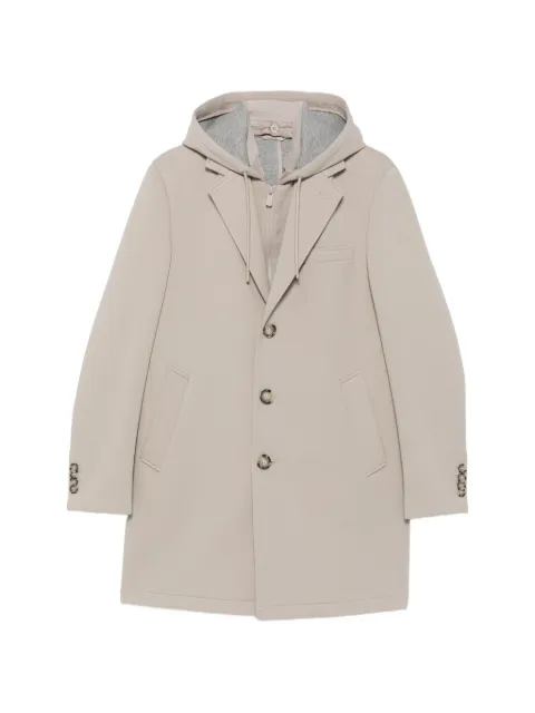 Manuel Ritz hooded single-breasted coat