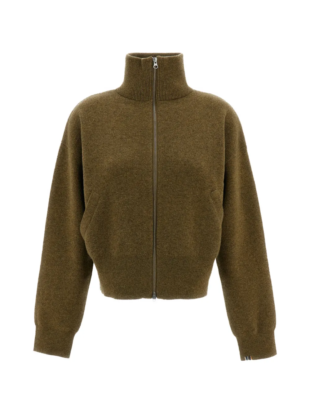Extreme cashmere Xtra Cute high-neck zip-up sweater Groen