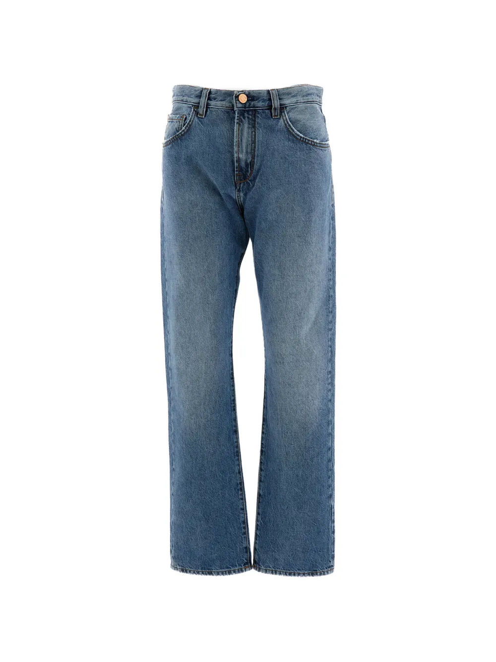 3x1 faded-effect straight-leg jeans - Blu