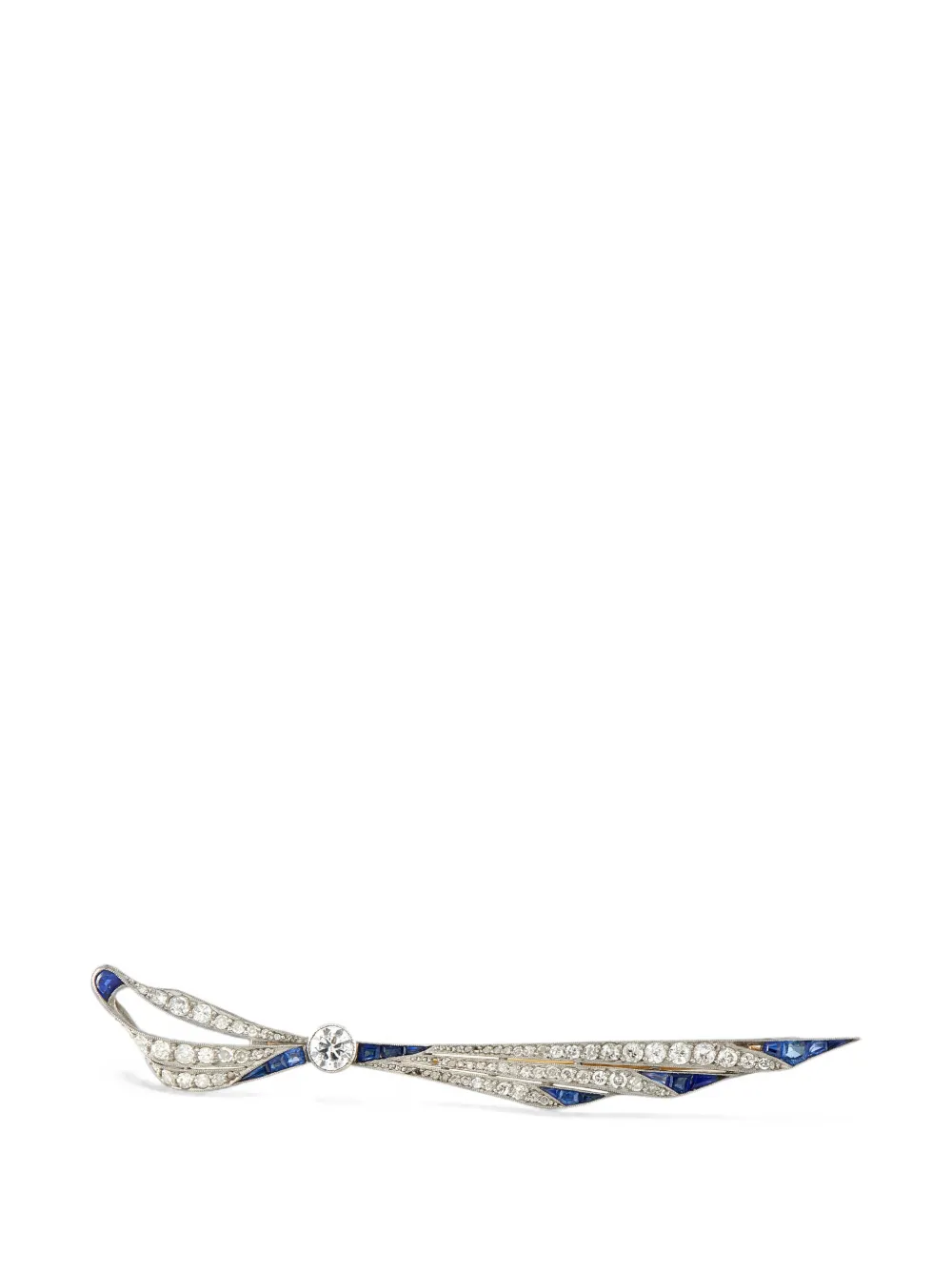 LB Exclusive diamond and sapphire ribbon brooch - Oro