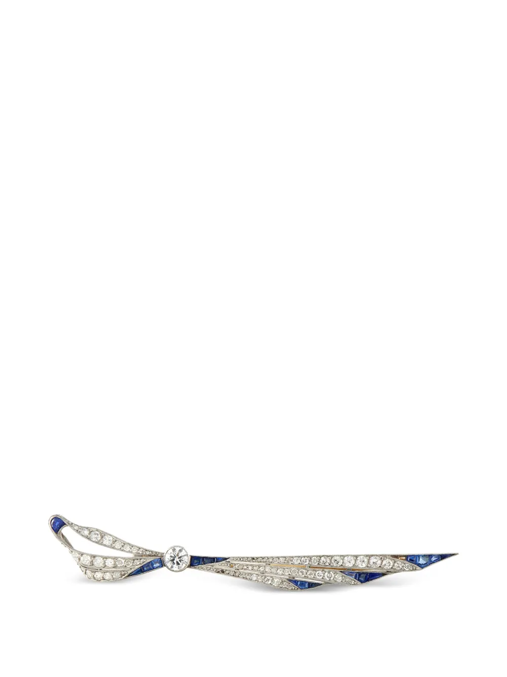 LB Exclusive diamond and sapphire ribbon brooch - Oro